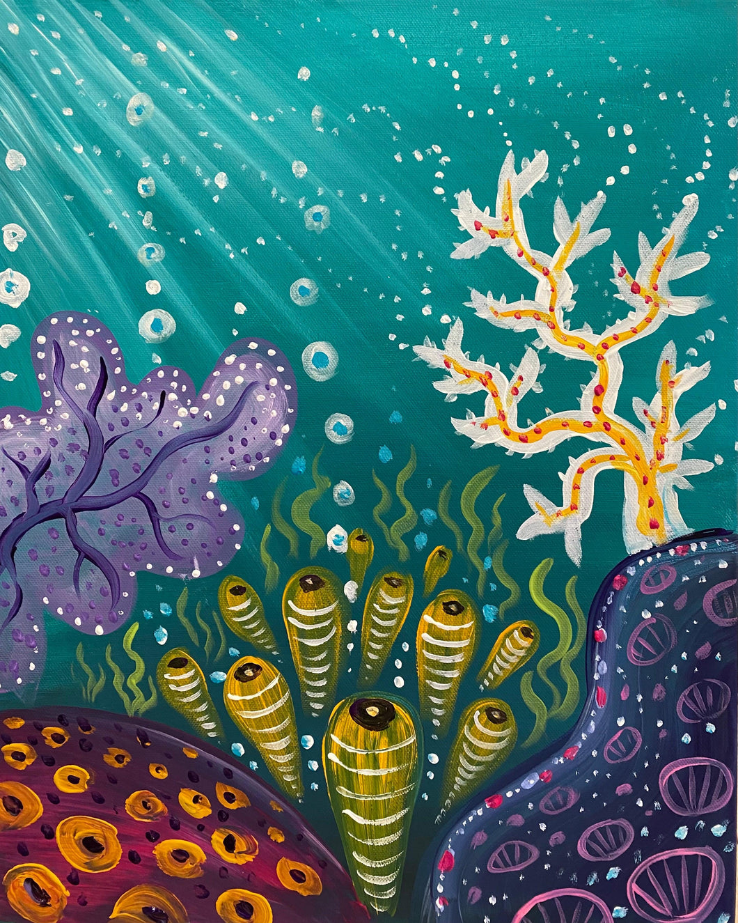 Coral Reef - FRIDAY 31st July - 3pm - UpVibes Paint & Sip Art Studio