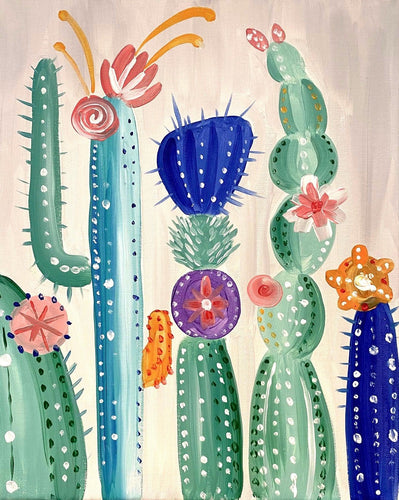 Mexican Cactus - SATURDAY 10rd September - 6.30pm - UpVibes Paint & Sip Art Studio